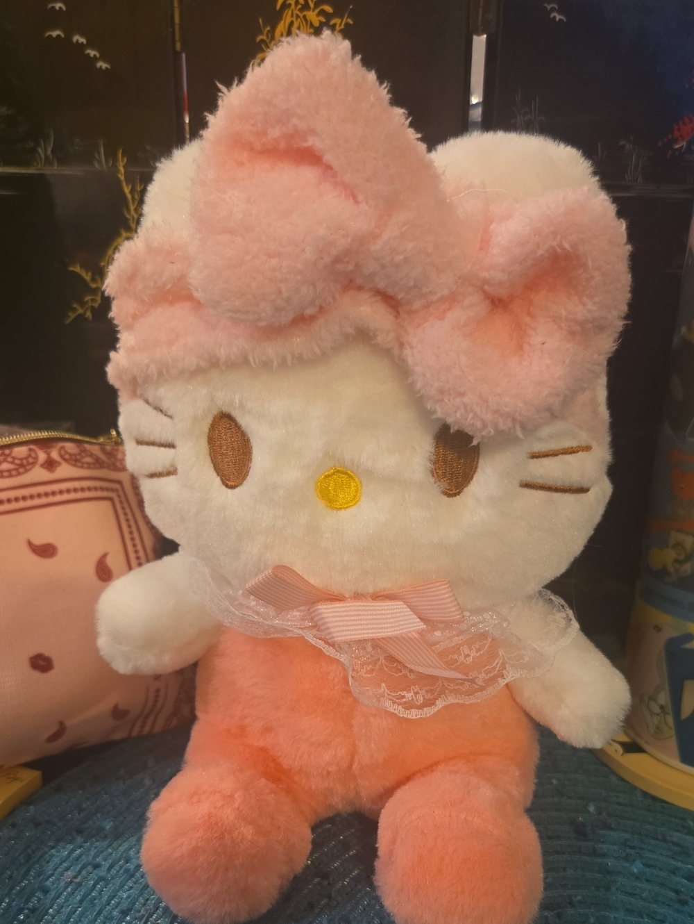Hello Kitty Pink and Cream Plush with Bow and Lace